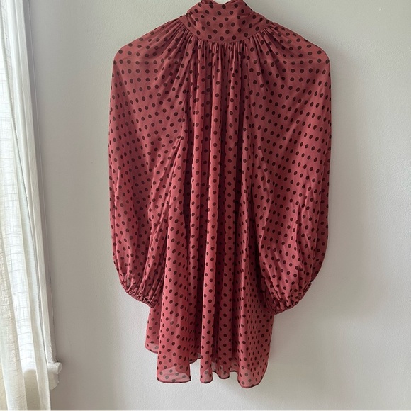 Zimmermann Espionage Neck Tie Blouse Rosewood - Picture 3 of 7